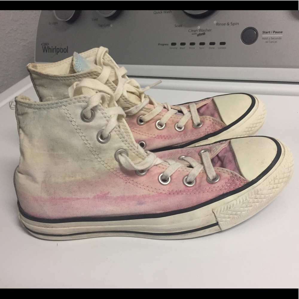 pastel sunset high top converse *worn!!
